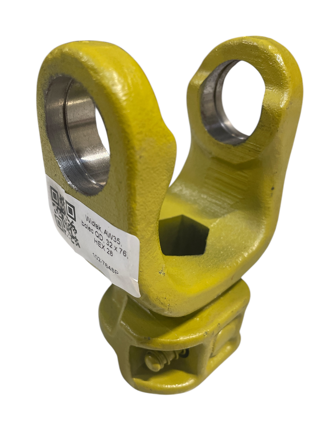 Yoke, AW35, push pin, 32 x 76, HEX 28