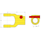 Yoke, AW36, push pin 1 3/8-21