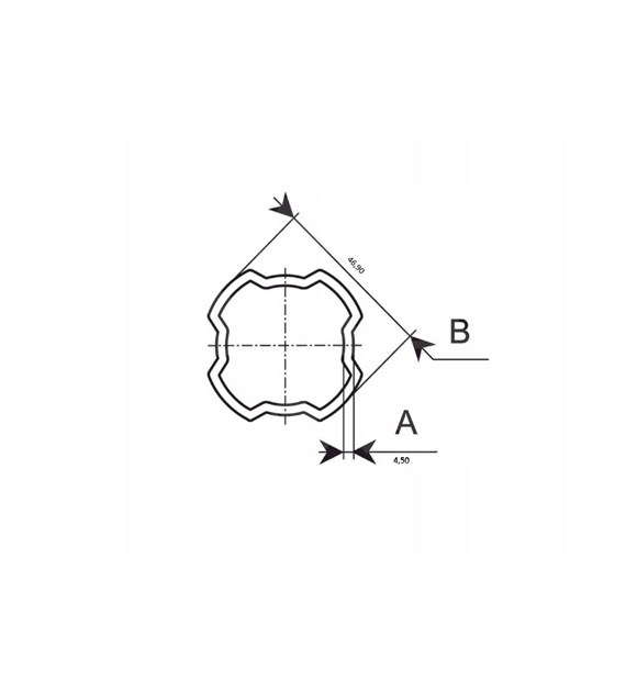 Square tube profile SFT S6 inner 46.9