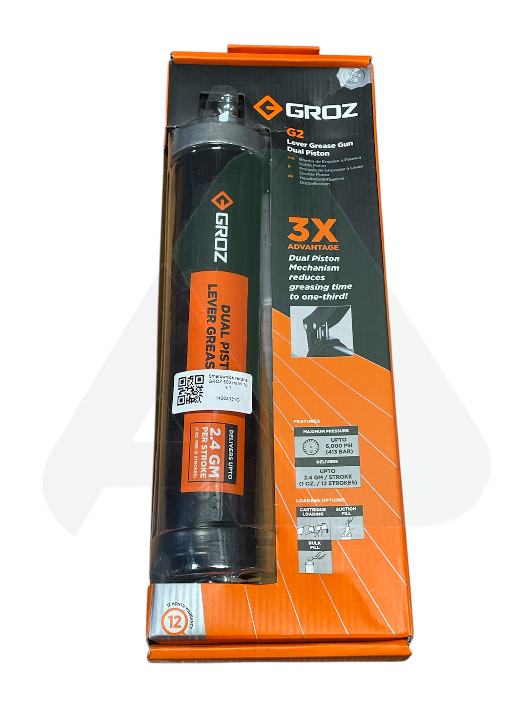 GROZ 500 ml M 10 x 1 hand grease gun