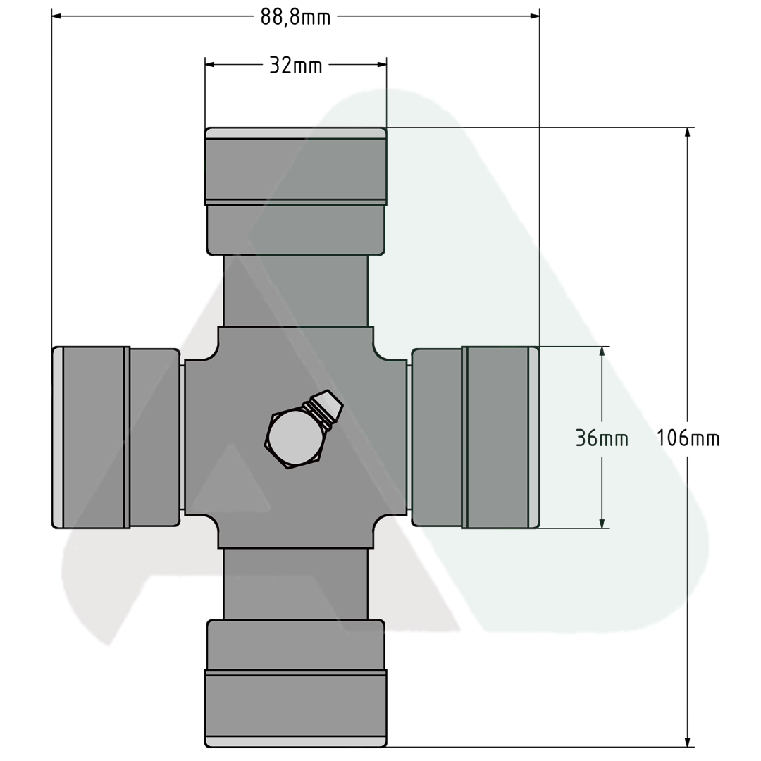 Cross kit, EUCV, AW36-80, E-KIT