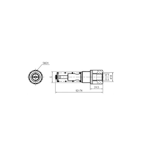 Element pompujący 2,5-0,125 cm3/skok-M22x1,5-G1/4