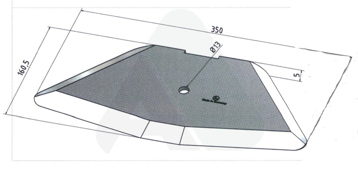 Shovel blade 350 x 160 x 5