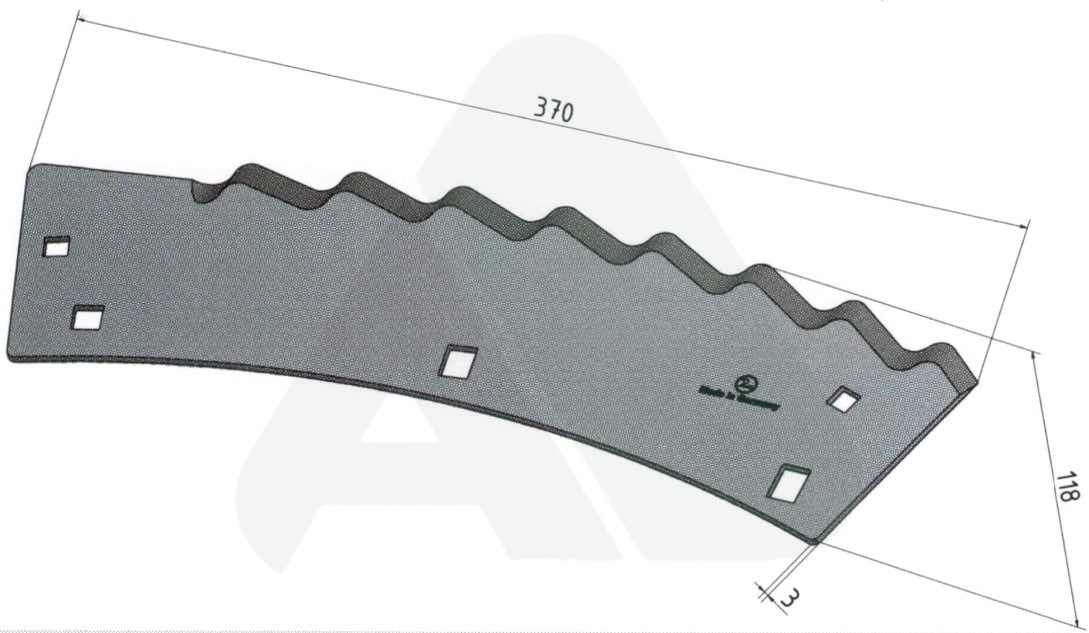 Forage harvester knife hardened