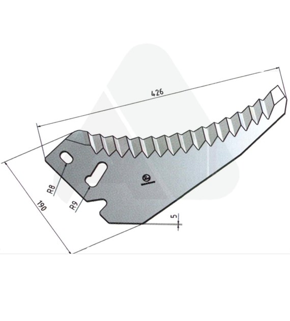 Nóż przyczepy samozbierającej Bergmann