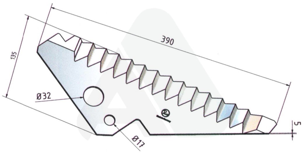 Silage wagon knife for Claas