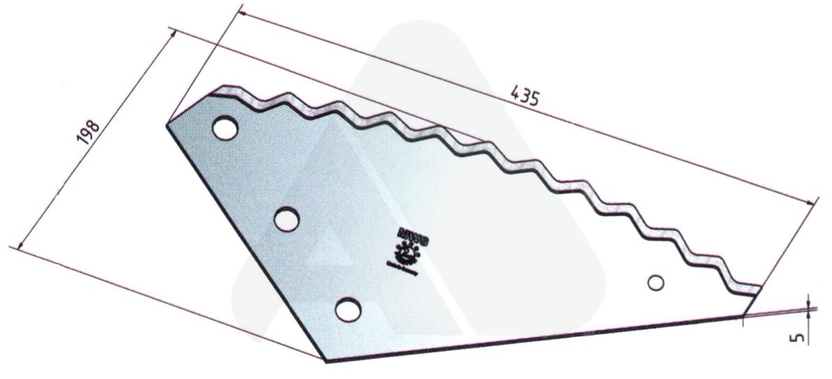 Feeder knife 435 x 200 x 5 PREMIUM