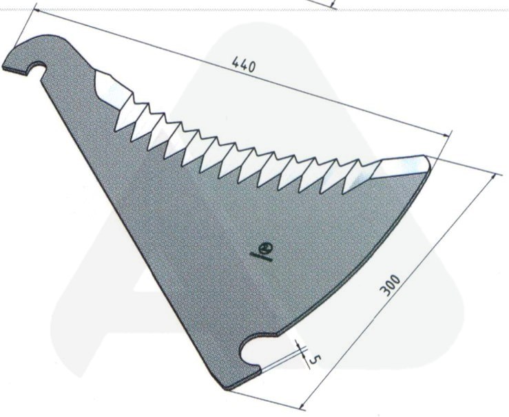 Silage wagon knife for Kemper