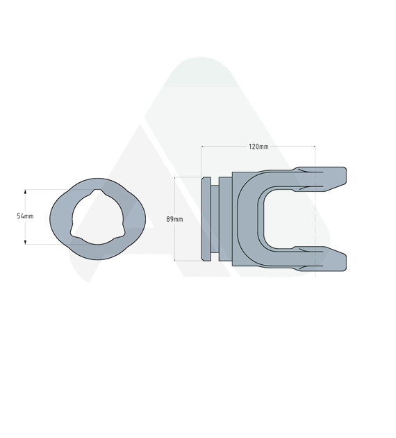 Yoke, AB8, for inner tube triangle 54