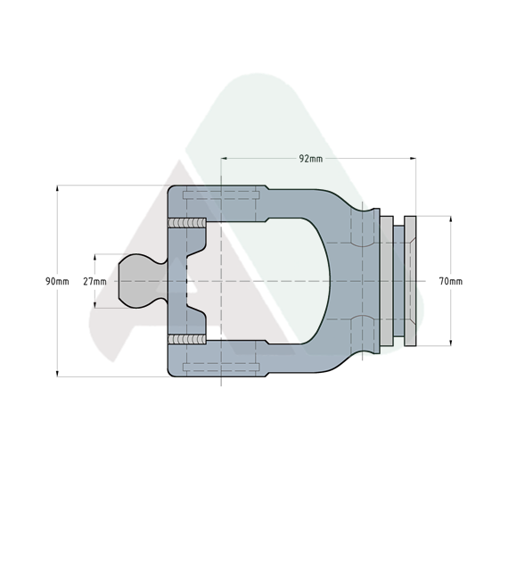 Widłak homokinetyczny, AW35-80, wewn., gwiazda 51