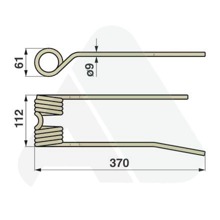 Spring tine for PZ