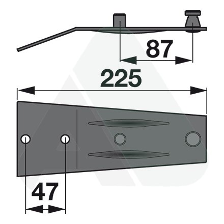 Blade holder for DF type 1,35 m mowers