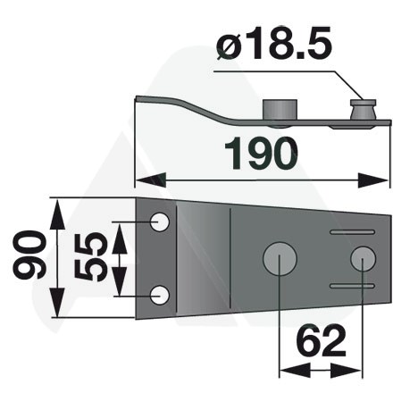 Blade holder for Poettinger