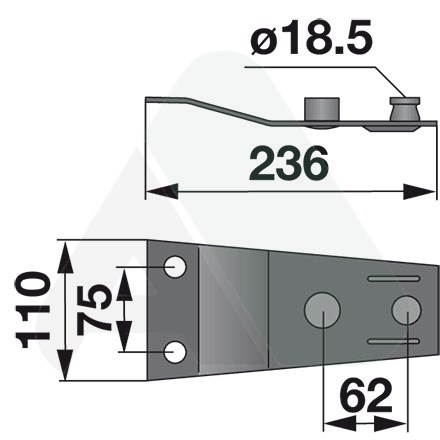 Blade holder for Poettinger