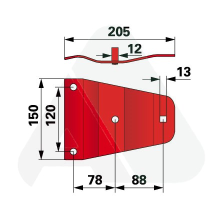 Blade holder for Fella mowers