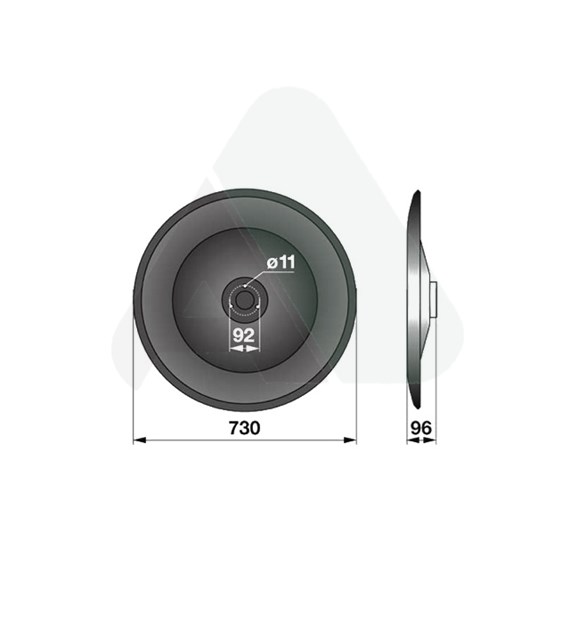 Mower disc 735 mm