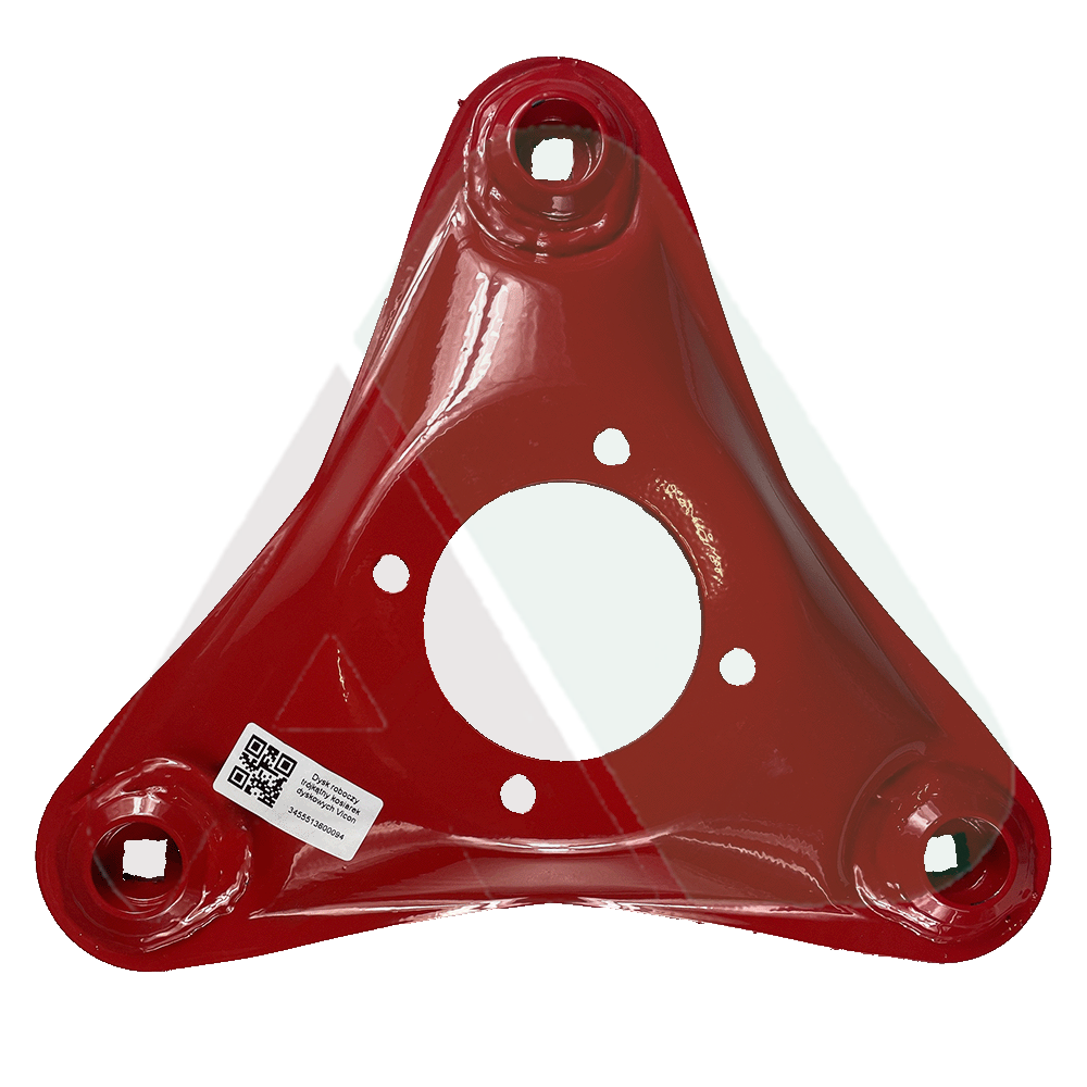 Triangular mower disc for Vicon disc mowers