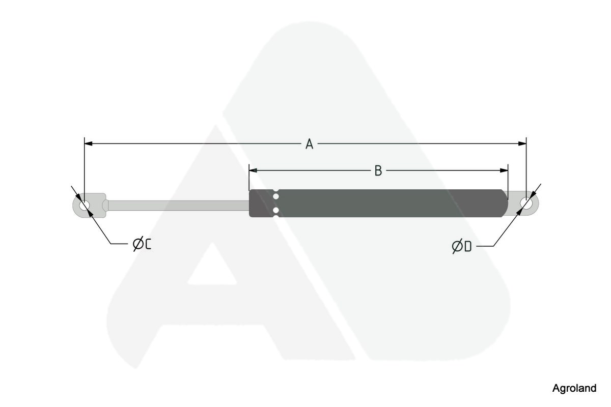 Gas spring for sunroof