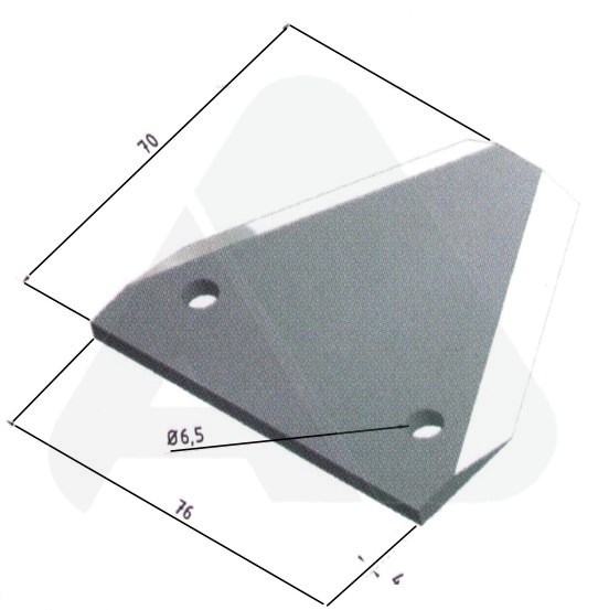 Mixer blade 70 x 76 x 4, smooth, flat