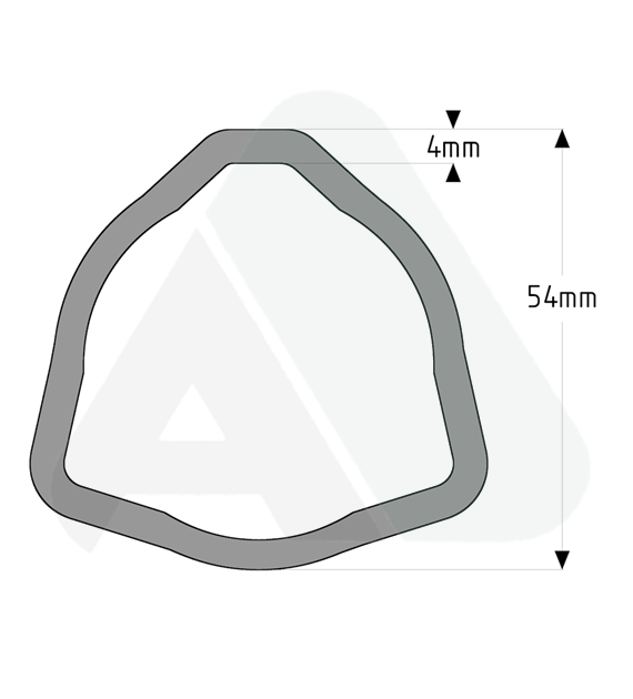 Rura, tr. D54 T=4,AB6ze/AB7Nze/AB8we., L=1000mm