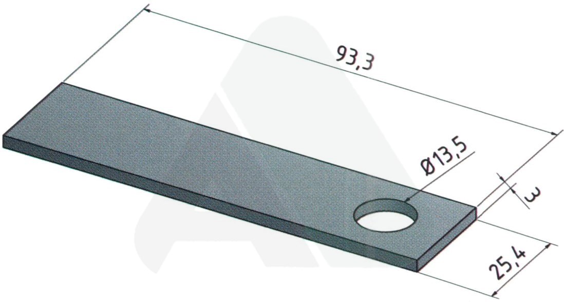 Scarifier blade 93 x 25.4 x 3