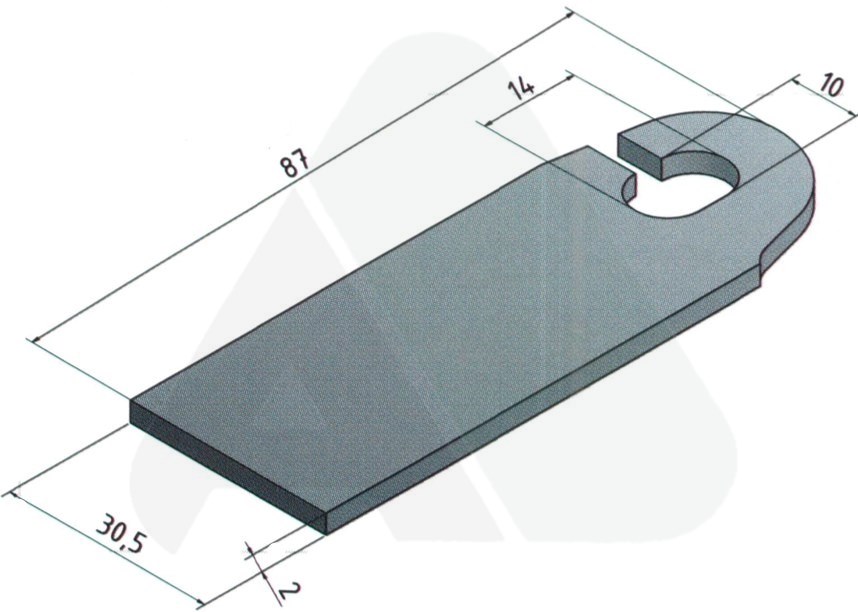 Scarifier blade 87 x 30 x 2