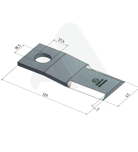 Nóż do Grashopper 130 x 45 x 5