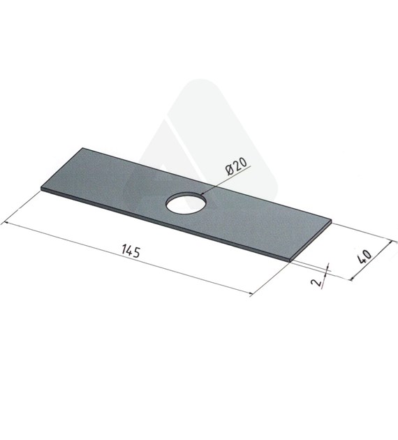 Nóż wertykatora 145 x 40 x 2