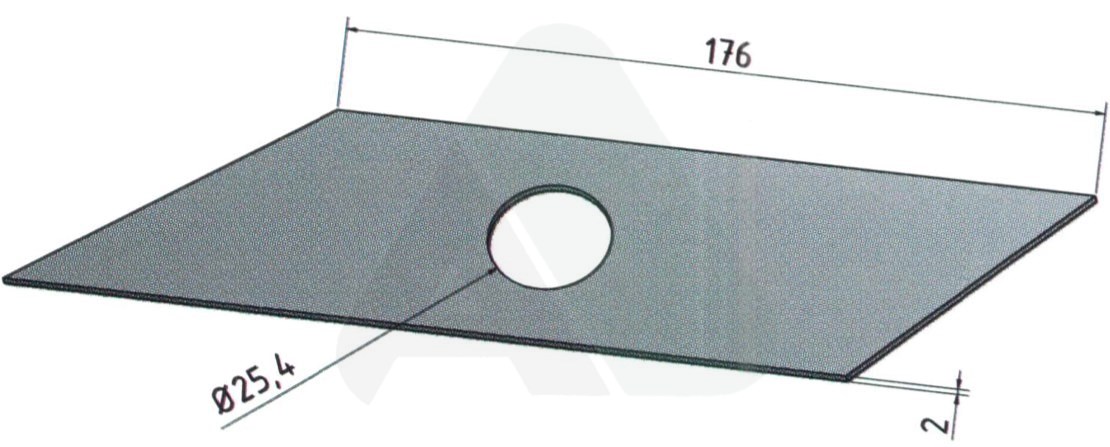 Scarifier blade 219 x 50 x 1.5