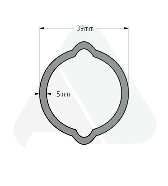 Rura, cytryna D39 T=5, 2400 wew,L=1500mm