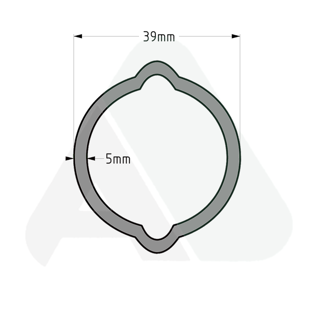 Rura, cytryna D39 T=5, 1 m,AW35 we,L=1500mm