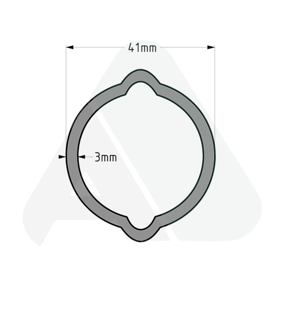 Rura, cytryna D41 T=3, 2100/2200/2300 zew,L=1500mm