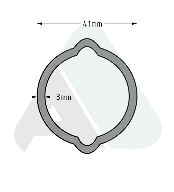 Rura, cytryna D41 T=3,RILSAN,L=680 mm