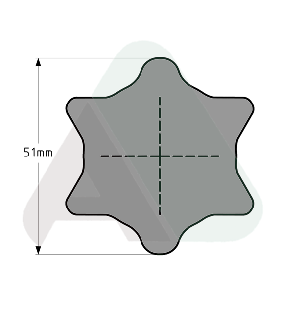 Rura, gw. D=51, PEŁNA,2400/2500, L=3000mm