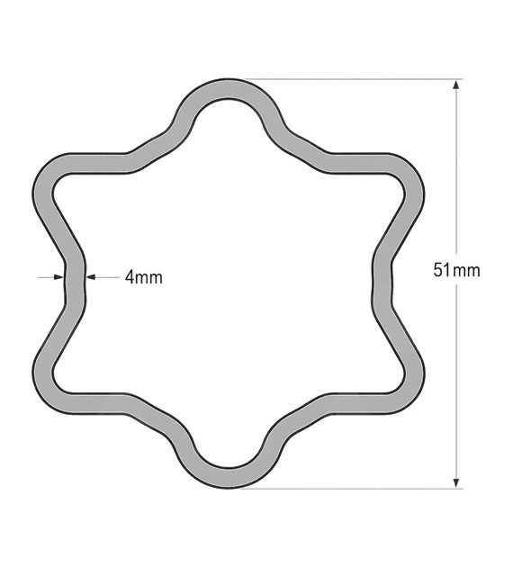 Rura, gw. D=51 T=4, 2400/2500, L=500mm