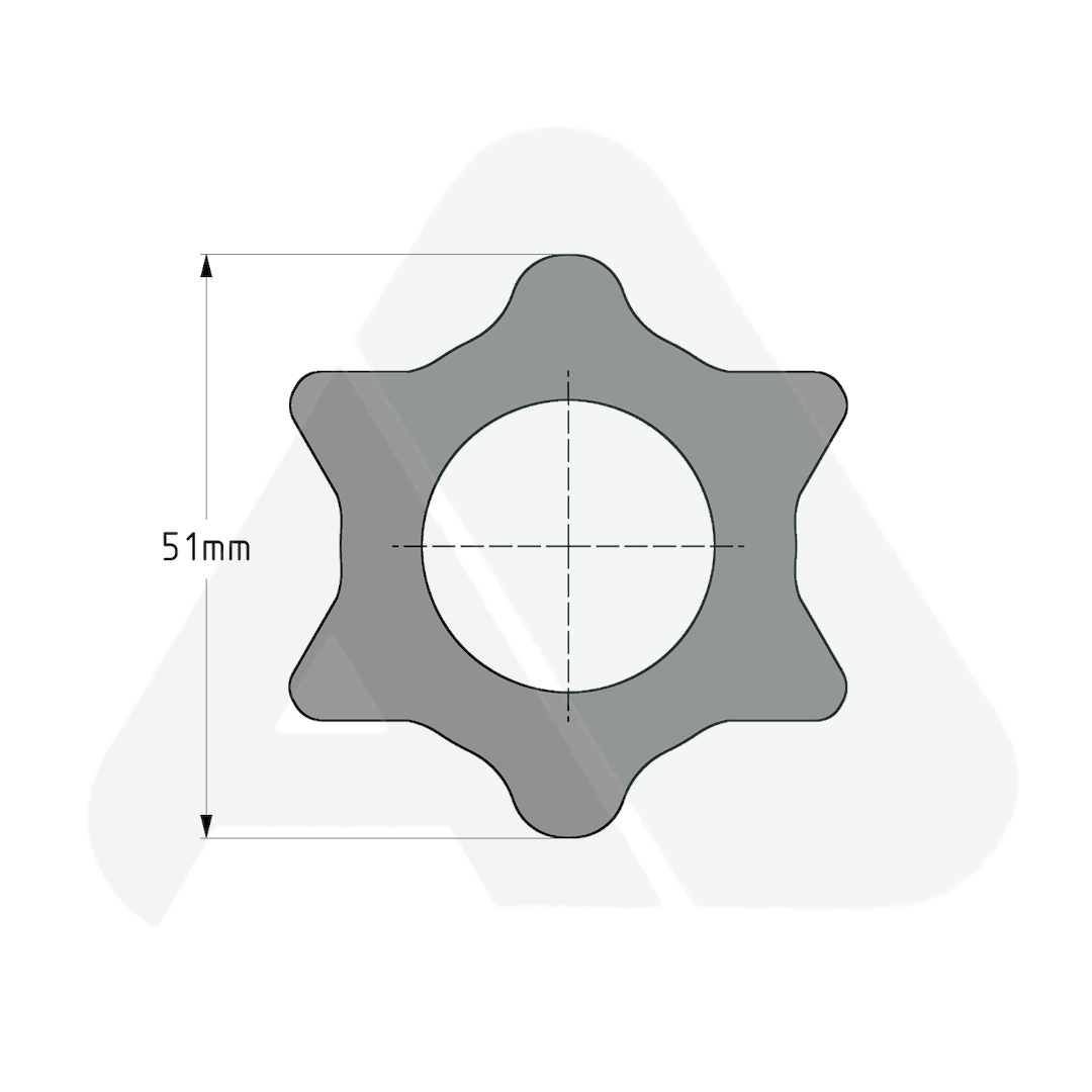 Rura, gw. D=51 T=4, 2400/2500, L=1000mm