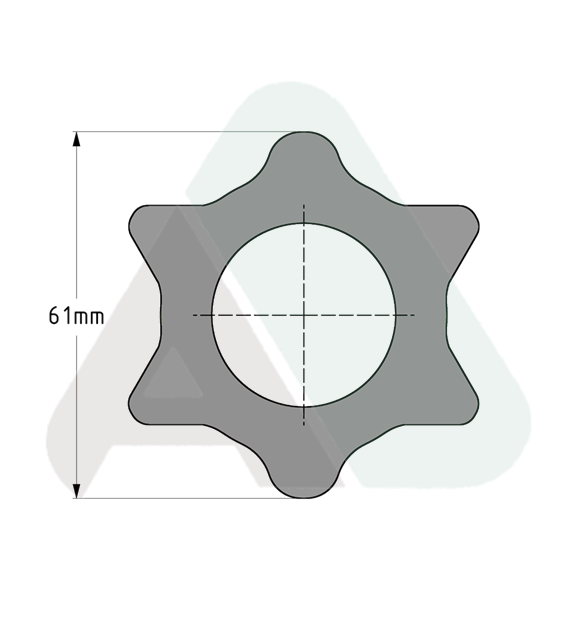 Rura, gwiazda D=61 T=6, 2600/2700, L=3000mm