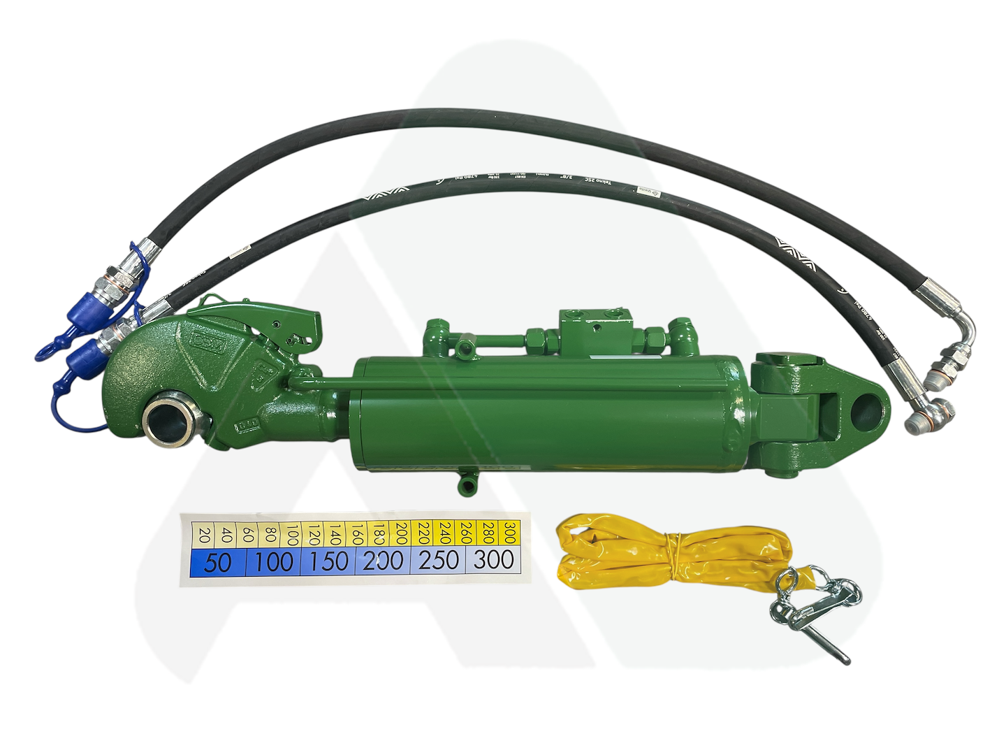 Hydraulic top link with knuckle and CBM hook 3/3